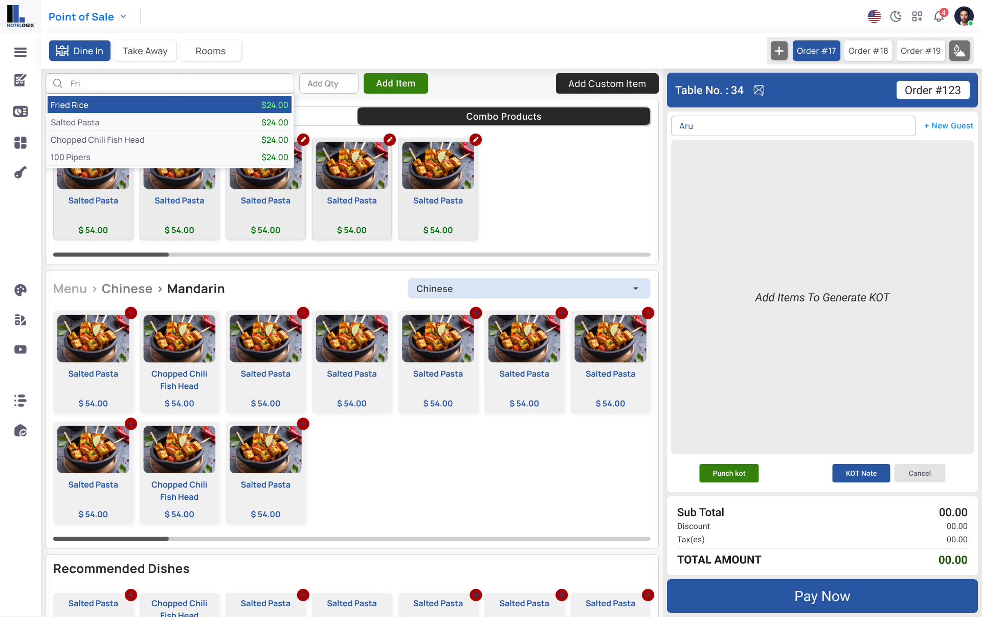 Menu Management